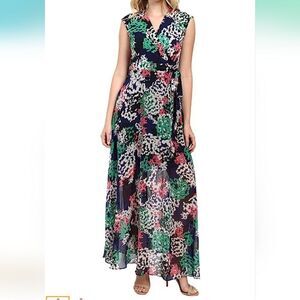 Just Taylor Floral Maxi Dress Size 2